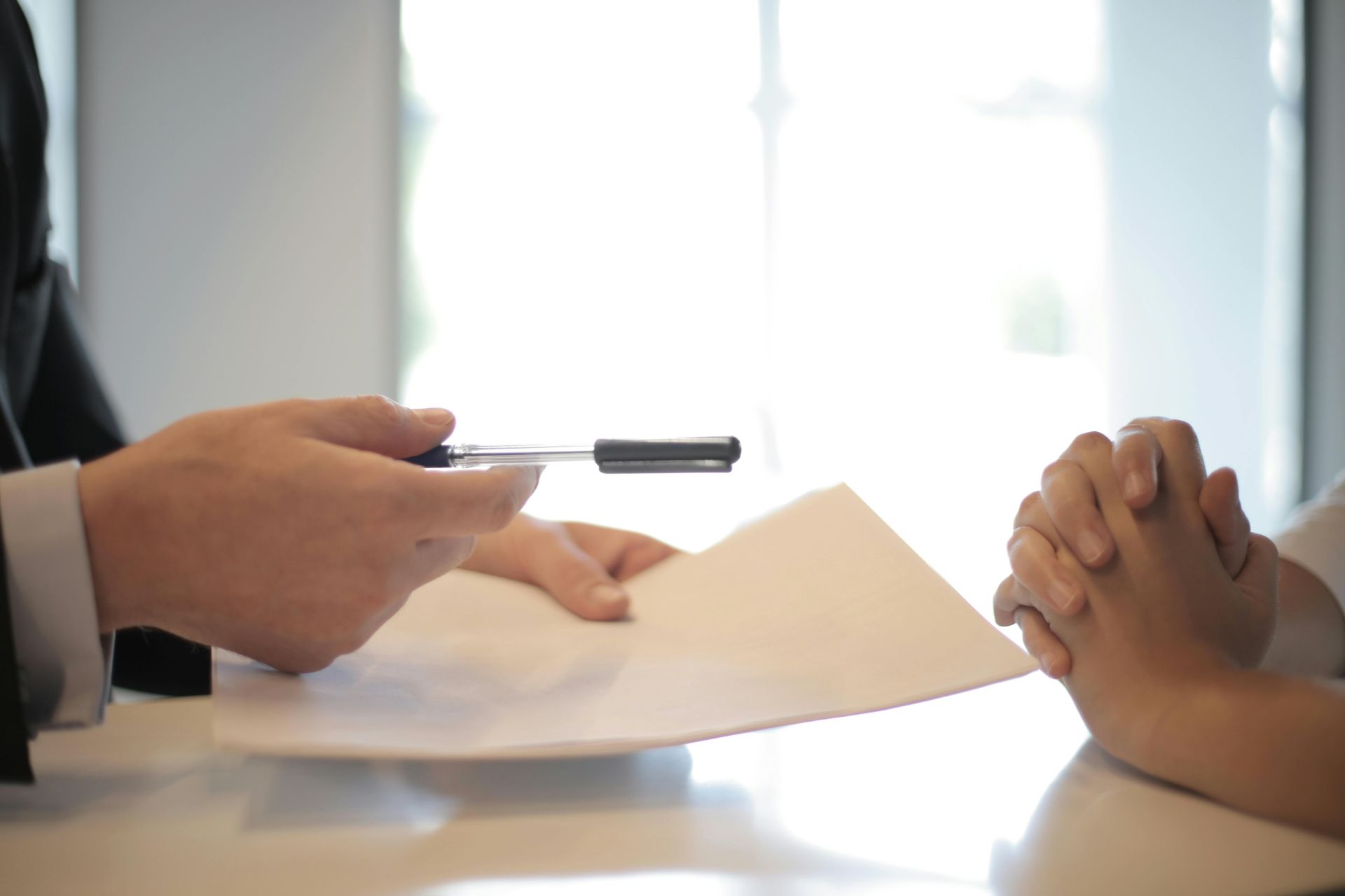 Photo of two people at a desk